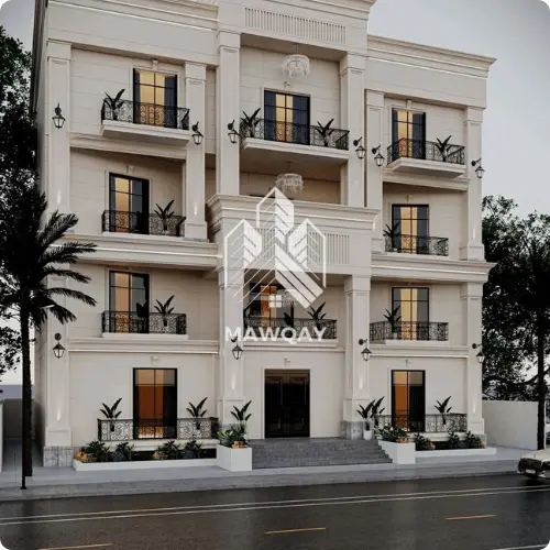 "تصميم معماري فيلا لوجهه خارجية ثلاثية الابعاد"