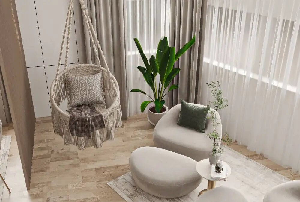 "تصميم ديكور غرفة المعيشة في القاهرة بأسلوب مودرن أنيق مع أثاث مريح وإضاءة متدرجة من تنفيذ Mawqay Design Studio"