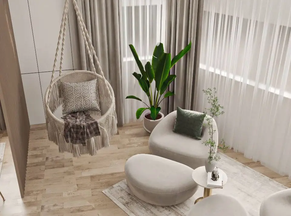 "تصميم ديكور غرفة المعيشة في القاهرة بأسلوب مودرن أنيق مع أثاث مريح وإضاءة متدرجة من تنفيذ Mawqay Design Studio"